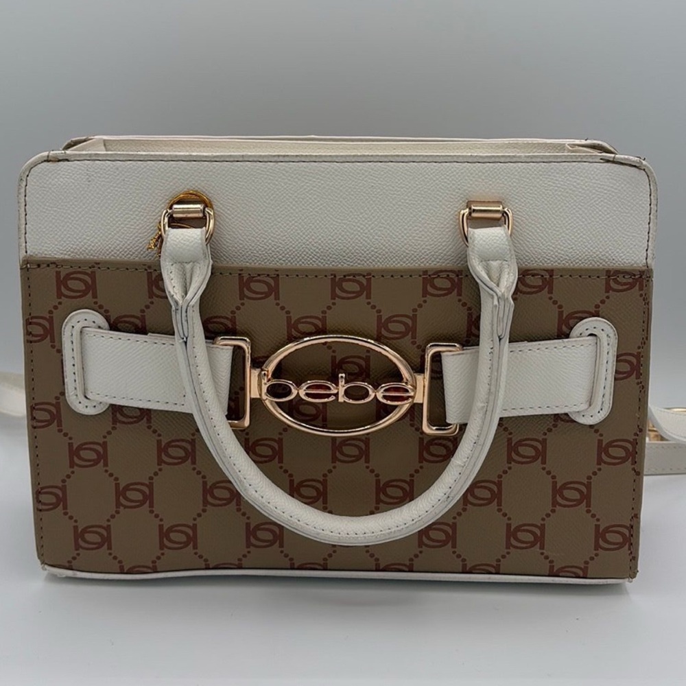 Bebe Tan and Cream Satchel
